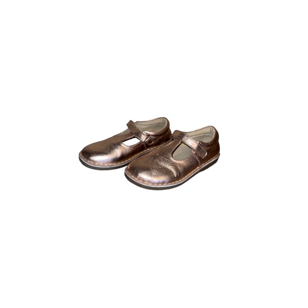 Mini Boden Rose Gold Leather Mary Janes - Girl’s Size 34